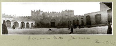 Damascus Gate, Jerusalem, 14th December 1917 by Capt. Arthur Rhodes